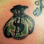 Рисунок татуировки на тему денег 03.12.2020 №045 -money tattoo- tatufoto.com