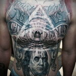 Рисунок татуировки на тему денег 03.12.2020 №048 -money tattoo- tatufoto.com
