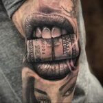 Рисунок татуировки на тему денег 03.12.2020 №062 -money tattoo- tatufoto.com