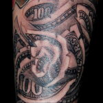 Рисунок татуировки на тему денег 03.12.2020 №071 -money tattoo- tatufoto.com