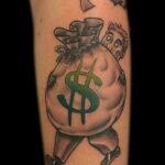 Рисунок татуировки на тему денег 03.12.2020 №082 -money tattoo- tatufoto.com