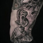 Рисунок татуировки на тему денег 03.12.2020 №085 -money tattoo- tatufoto.com