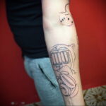 Рисунок татуировки на тему денег 03.12.2020 №118 -money tattoo- tatufoto.com