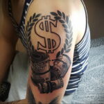 Рисунок татуировки на тему денег 03.12.2020 №138 -money tattoo- tatufoto.com