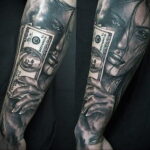 Рисунок татуировки на тему денег 03.12.2020 №157 -money tattoo- tatufoto.com