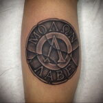 Рисунок татуировки на тему монетки 03.12.2020 №003 -money tattoo- tatufoto.com