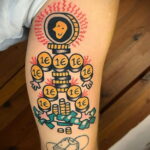 Рисунок татуировки на тему монеты 01.12.2020 №015 -coin tattoo- tatufoto.com