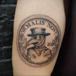 Рисунок татуировки на тему монеты 01.12.2020 №031 -coin tattoo- tatufoto.com