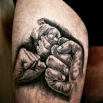 Рисунок татуировки с кулаком 06.12.2020 №005 -fist tattoo- tatufoto.com