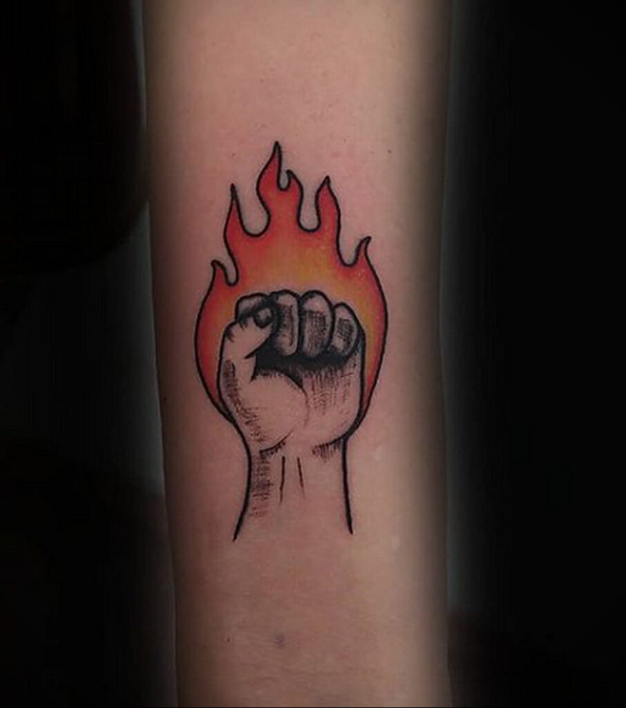 Рисунок татуировки с кулаком 06.12.2020 №023 -fist tattoo- tatufoto.com