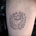 Рисунок татуировки с кулаком 06.12.2020 №039 -fist tattoo- tatufoto.com