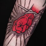 Рисунок татуировки с кулаком 06.12.2020 №042 -fist tattoo- tatufoto.com