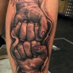 Рисунок татуировки с кулаком 06.12.2020 №072 -fist tattoo- tatufoto.com