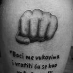 Рисунок татуировки с кулаком 06.12.2020 №092 -fist tattoo- tatufoto.com