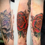 Тату роза на запястье пример 01.12.2020 №051 -rose tattoo on forearm- tatufoto.com