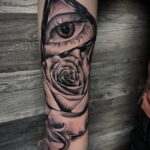 Тату роза на запястье пример 01.12.2020 №075 -rose tattoo on forearm- tatufoto.com