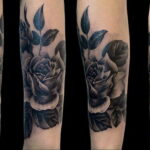 Тату роза на предплечье женская 01.12.2020 №058 -Women rose tattoo- tatufoto.com