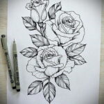 Эскиз для тату роза на предплечье 01.12.2020 №001 -rose tattoo- tatufoto.com