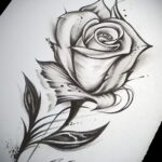 Эскиз для тату роза на предплечье 01.12.2020 №005 -rose tattoo- tatufoto.com