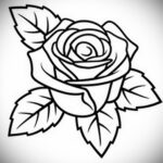 Эскиз для тату роза на предплечье 01.12.2020 №007 -rose tattoo- tatufoto.com