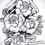 Эскиз для тату роза на предплечье 01.12.2020 №010 -rose tattoo- tatufoto.com