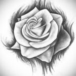Эскиз для тату роза на предплечье 01.12.2020 №014 -rose tattoo- tatufoto.com