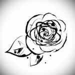 Эскиз для тату роза на предплечье 01.12.2020 №031 -rose tattoo- tatufoto.com