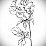Эскиз для тату роза на предплечье 01.12.2020 №033 -rose tattoo- tatufoto.com