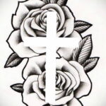 Эскиз для тату роза на предплечье 01.12.2020 №041 -rose tattoo- tatufoto.com