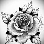 Эскиз для тату роза на предплечье 01.12.2020 №043 -rose tattoo- tatufoto.com