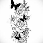 Эскиз для тату роза на предплечье 01.12.2020 №045 -rose tattoo- tatufoto.com