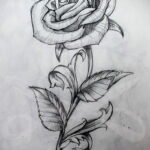 Эскиз для тату роза на предплечье 01.12.2020 №047 -rose tattoo- tatufoto.com