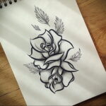 Эскиз для тату роза на предплечье 01.12.2020 №050 -rose tattoo- tatufoto.com