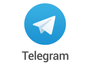 Логотип Telegram на белом фоне, голубой круг с белым бумажным самолетиком, популярный мессенджер для обсуждения татуировок.