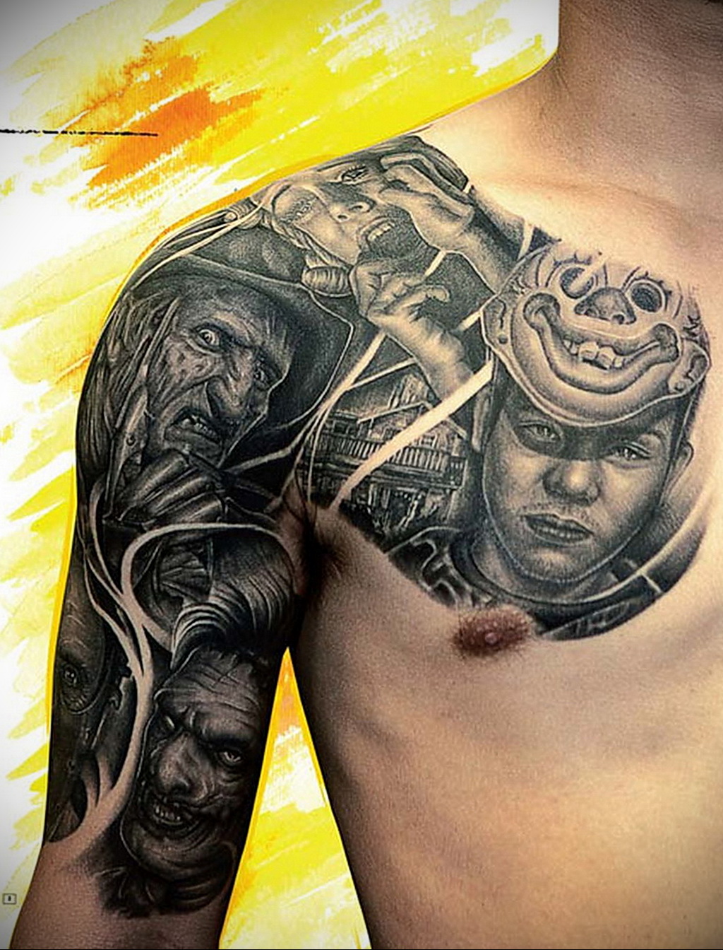 Татуировка мужская на плечо со смыслом. Татуировки мужские. Художественные Татуировки для мужчин. Крутые мужские Татуировки. Крутые тату на плече.