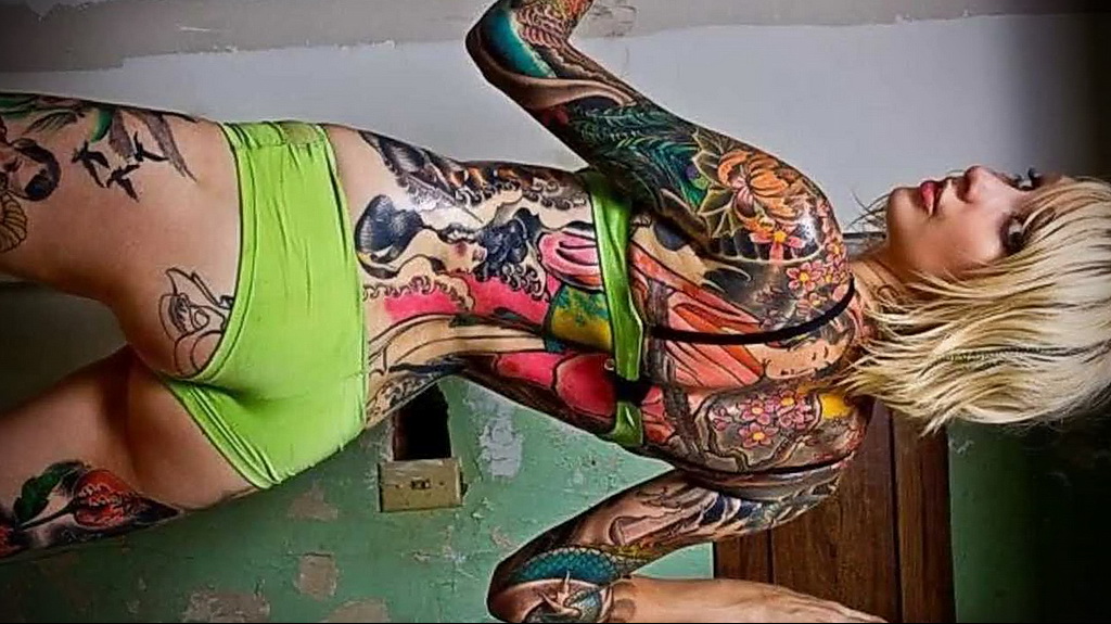 Tattoo woman bullseye asshole HD phone wallpaper