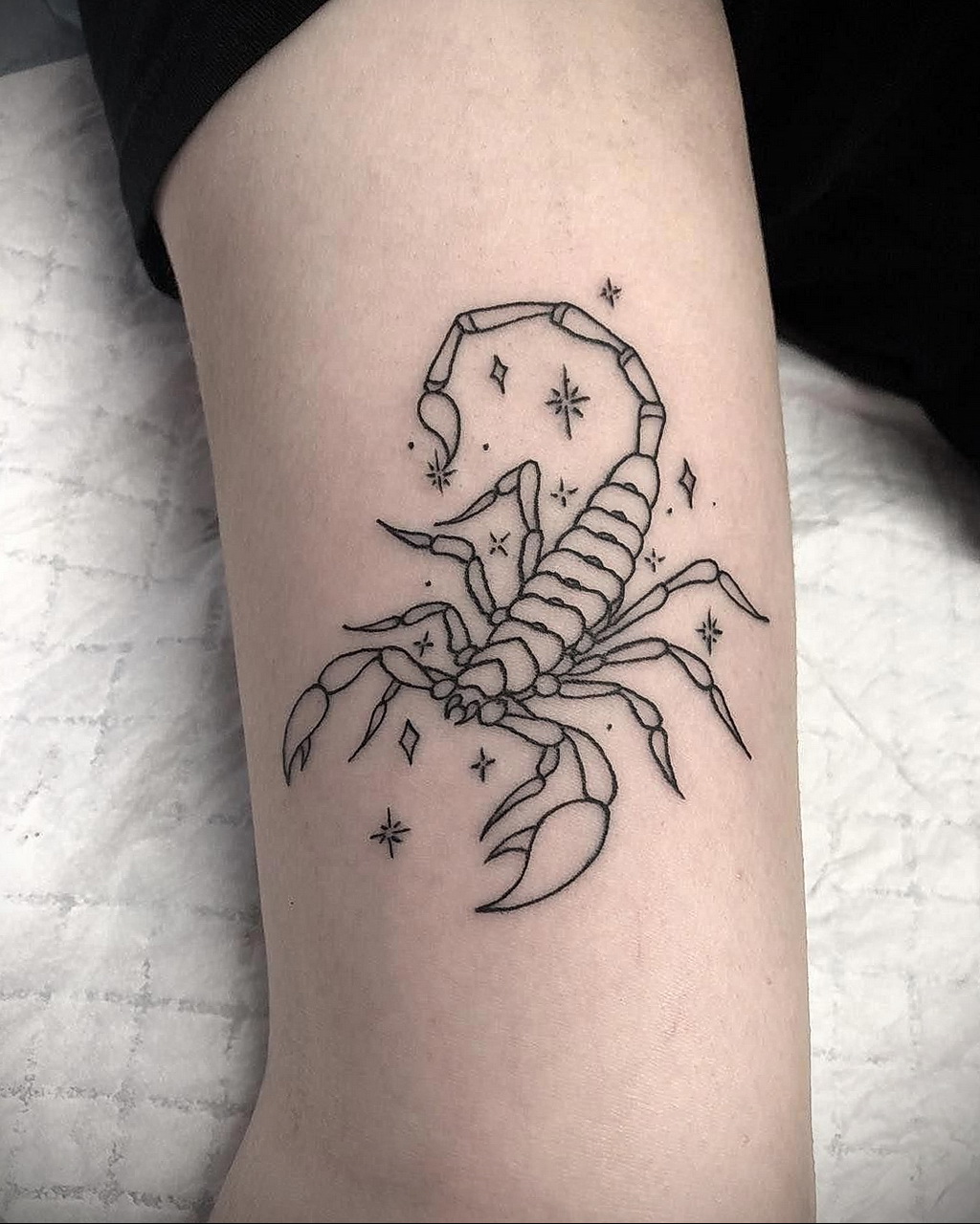 Фото тату маленький скорпион 16.01.2021 № 0013 -little scorpion tattoo- tat...