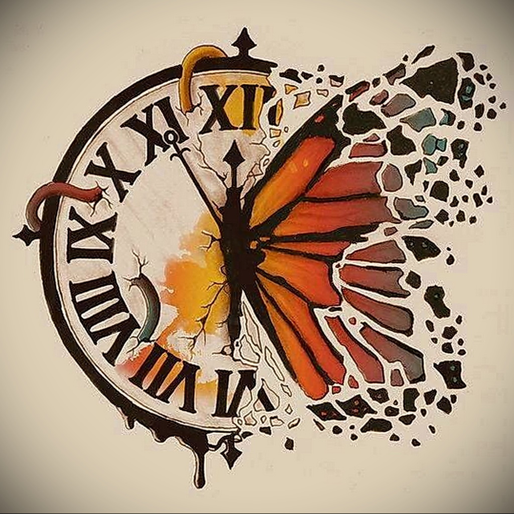 Фото эскиза для тату часы 19.01.2021 № 0023 - tattoo clock sketches - tatuf...