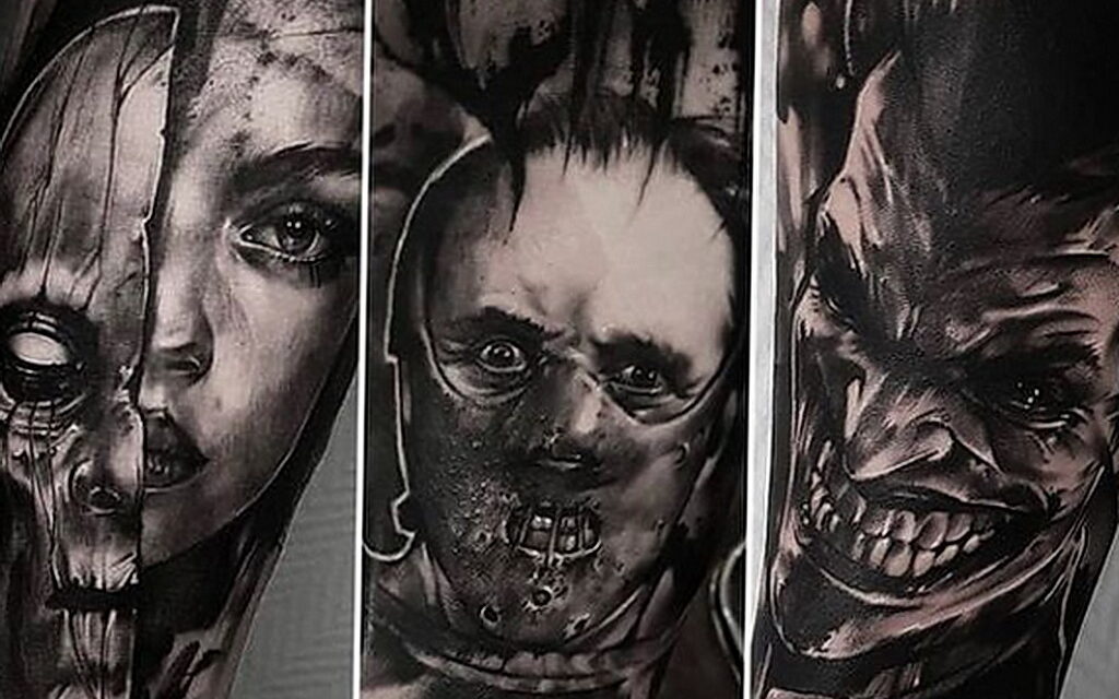 353 крутых и ужасающих татуировок с вымышленными убийцами