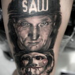Джон Крамер (Пила) – фото тату 13.01.2021 №0032 -saw tattoo- tatufoto.com