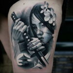 Женская тату в стиле реализм 02.01.2021 №017 -female tattoo realism- tatufoto.com