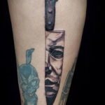 Майкл Майерс – фото тату 13.01.2021 №0004 -Michael Myers tattoo- tatufoto.com