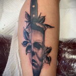 Майкл Майерс – фото тату 13.01.2021 №0005 -Michael Myers tattoo- tatufoto.com
