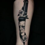 Майкл Майерс – фото тату 13.01.2021 №0012 -Michael Myers tattoo- tatufoto.com