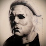 Майкл Майерс – фото тату 13.01.2021 №0013 -Michael Myers tattoo- tatufoto.com