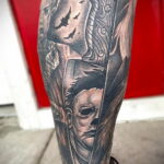 Майкл Майерс – фото тату 13.01.2021 №0014 -Michael Myers tattoo- tatufoto.com