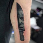 Майкл Майерс – фото тату 13.01.2021 №0020 -Michael Myers tattoo- tatufoto.com