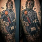 Майкл Майерс – фото тату 13.01.2021 №0023 -Michael Myers tattoo- tatufoto.com