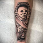 Майкл Майерс – фото тату 13.01.2021 №0050 -Michael Myers tattoo- tatufoto.com