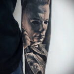 Майкл Майерс – фото тату 13.01.2021 №0052 -Michael Myers tattoo- tatufoto.com